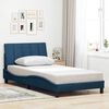 vidaXL Bedframe zonder matras "Hanko" 100x200 cm stof blauw