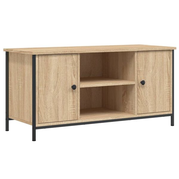 vidaXL Tv-meubel 100x40x50 cm bewerkt hout sonoma eikenkleurig