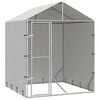 vidaXL Hondenkennel met dak 2x2x2,5 m gegalvaniseerd staal zilver