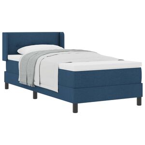 vidaXL Boxspringbed met matras Blauw 200 x 90 cm Polyester