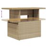 vidaXL 6-delige Loungeset met kussens poly rattan beige
