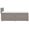 vidaXL Boxspring met matras stof taupe 100x200 cm