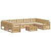 vidaXL Buiten bankenset 10 st Wit en Beige Polyester