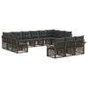vidaXL Tuinbankenset 13 pcs Grijs poly rattan