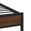 vidaXL Bedframe zonder matras metaal bruin eikenkleurig 135x190 cm