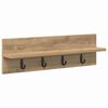 vidaXL Wandgemonteerde kapstok Artisan Eiken 60 x 10,5 x 18 cm