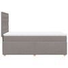 vidaXL Boxspring met matras stof taupe 90x190 cm