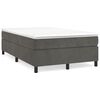 vidaXL Boxspring met matras fluweel donkergrijs 120x190 cm