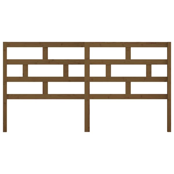 vidaXL Hoofdbord 206x4x100 cm massief grenenhout honingbruin