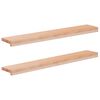 vidaXL Raamkozijnen 2 st Naturel 90 x 15 x 2 cm Massief beukenhout
