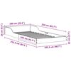 vidaXL Bedframe Wasbruin 100 x 210 cm Massief grenenhout