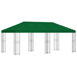 vidaXL Paviljoen met zijwanden 6 x 3 m Groen Polyester en staal 190