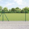 vidaXL Hecke met palen Groen 1 x 10 m Staal