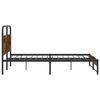 vidaXL Bedframe zonder matras bewerkt hout gerookt eiken 150x200 cm