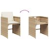vidaXL 5-delige Tuinset met kussens poly rattan beige