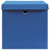 vidaXL Opbergboxen met deksel 4 st 32x32x32 cm stof blauw