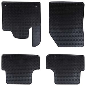 vidaXL Autobodemmat 4 pcs Zwart Rubber