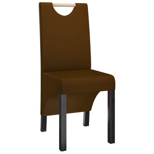 vidaXL Eetkamerstoelen 4 st kunstleer bruin