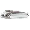 vidaXL Bedframe LED massief hout wit 140x190 cm