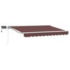 vidaXL Handmatige Luifelhouder met LED's Bruin en wit 3 x 2 m