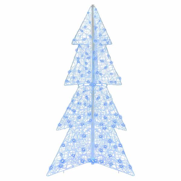 vidaXL Kerstboom met 160 LED Blauw 150 cm Acryl