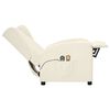 vidaXL Massagestoel elektrisch kunstleer crèmekleurig