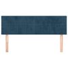 vidaXL Hoofdborden 144x5x78/88 cm fluweel donkerblauw