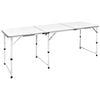 vidaXL Campingtafel inklapbaar en verstelbaar in hoogte aluminium 180 x 60 cm