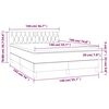 vidaXL Boxspring met matras fluweel donkergroen 140x190 cm