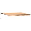vidaXL Uitschuifbare luifel Geel en Oranje 500 &times; 300 cm