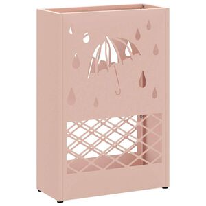 vidaXL Regen paraplu standaard Roze 28 x 12 x 41 cm Staal