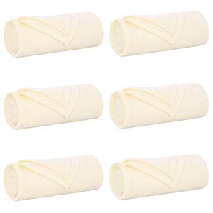 vidaXL Kleden 6 st Cr&egrave;mekleurig 270 x 240 cm 5.44 kg Fleece