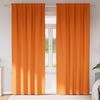 vidaXL Zwart-out Gordijnen met Ringen 2 pcs Feloranje 260 x 140 cm