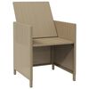 vidaXL Tuinstoelen 4 st met kussens poly rattan beige
