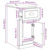 vidaXL Bijzetkast Wandgemonteerd Oud hout 40 x 50 x 75 cm Bewerkt hout