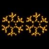 vidaXL Kerstfiguur sneeuwvlok met LED's 2 st 38x37 cm warmwit