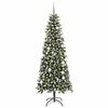 vidaXL Kunstkerstboom met 300 LED Groen 210 cm PVC en Plastic en Staal