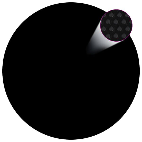 vidaXL Zwembadfolie solar drijvend 527 cm PE zwart en blauw