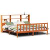 vidaXL Bed met boekenkast zonder matras grenenhout wasbruin 200x200 cm