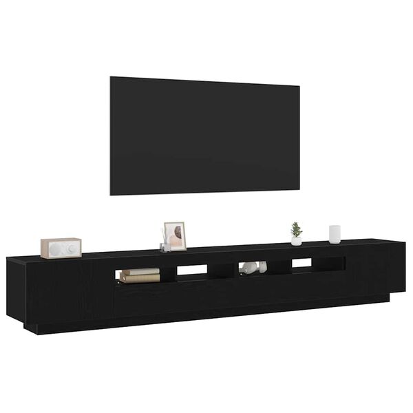 vidaXL Tv-meubelset 3 pcs Zwart 260 x 35 x 40 cm Bewerkt hout