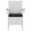 vidaXL 7-delige Tuinset poly rattan wit