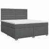 vidaXL Boxspringbed met matras Donkergrijs 160 x 200 cm Stof