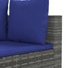 vidaXL 6-delige Loungeset met kussens poly rattan grijs