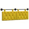 vidaXL Hangend hoofdbord Geel Fluweel