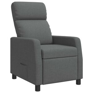 vidaXL Relaxfauteuil Donkergrijs Stof