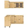 vidaXL Kast met lade SKI 10 pcs HoningBruin Massief grenenhout