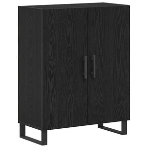 vidaXL Dressoir Zwart Eiken 69,5 x 34 x 90 cm Bewerkt hout