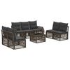 vidaXL Tuinbankenset 8 st Grijs en Donkergrijs poly rattan