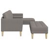 vidaXL Bankstel met kussen 2 pcs Taupe Polyester