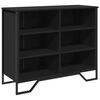 vidaXL Dressoir 91x35,5x74,5 cm bewerkt hout zwart
